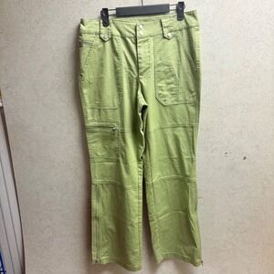 BDG Urban Outfitters Sz 10 Womens Green Cargo Pants Utility Flare Leg Boho Pants